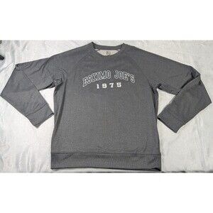 Eskimo Joe’s Adult L 1975 Logo Crewneck Sweatshirt Gray Stillwater OK